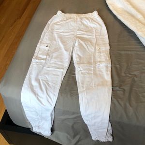 White cargo pants